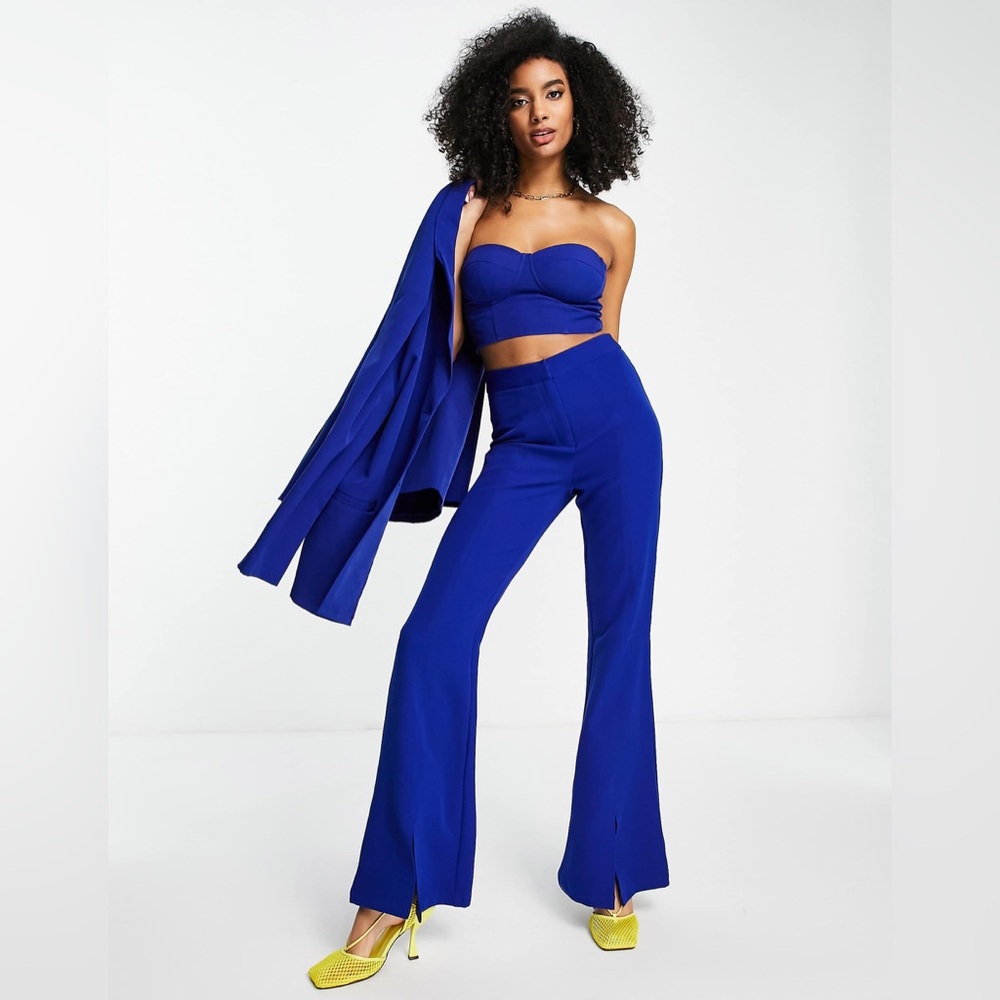 Extro & Vert flare leg pants in cobalt blue- Brand New Uk12 US8